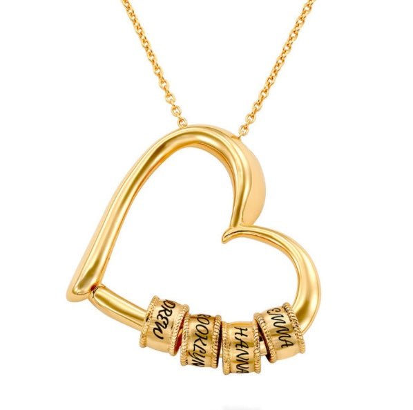 Personalized Heart Necklaces Women Jewelry Custom Name Necklaces & Pendants Mothers Day Gift - Serenity Spaces
