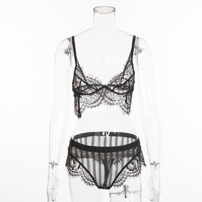 Lingerie Lace Split Underwear Set - Serenity Spaces