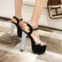 Sexy sandals with waterproof platform buckle - Serenity Spaces