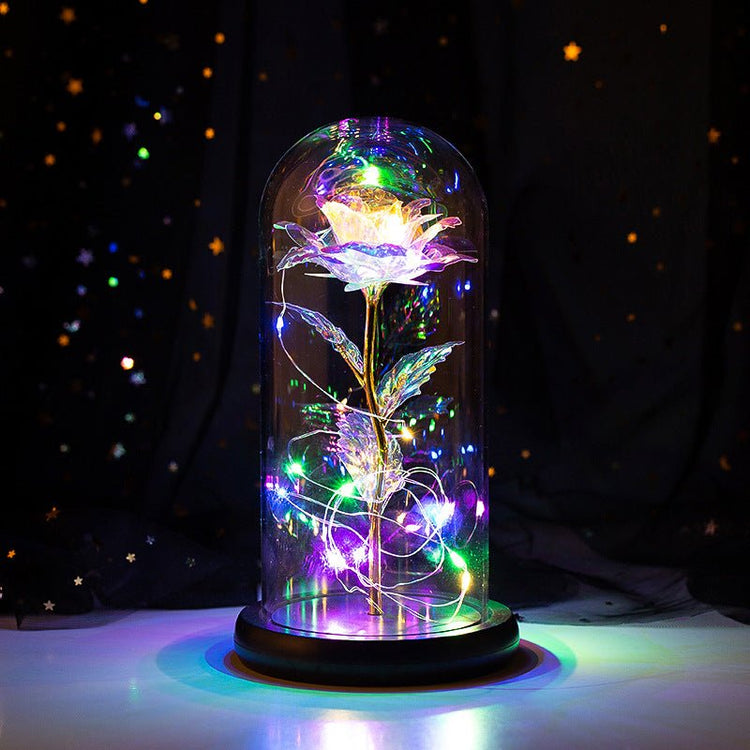Preserved flower glass cover rose flower glass cover gift gifts - Serenity Spaces
