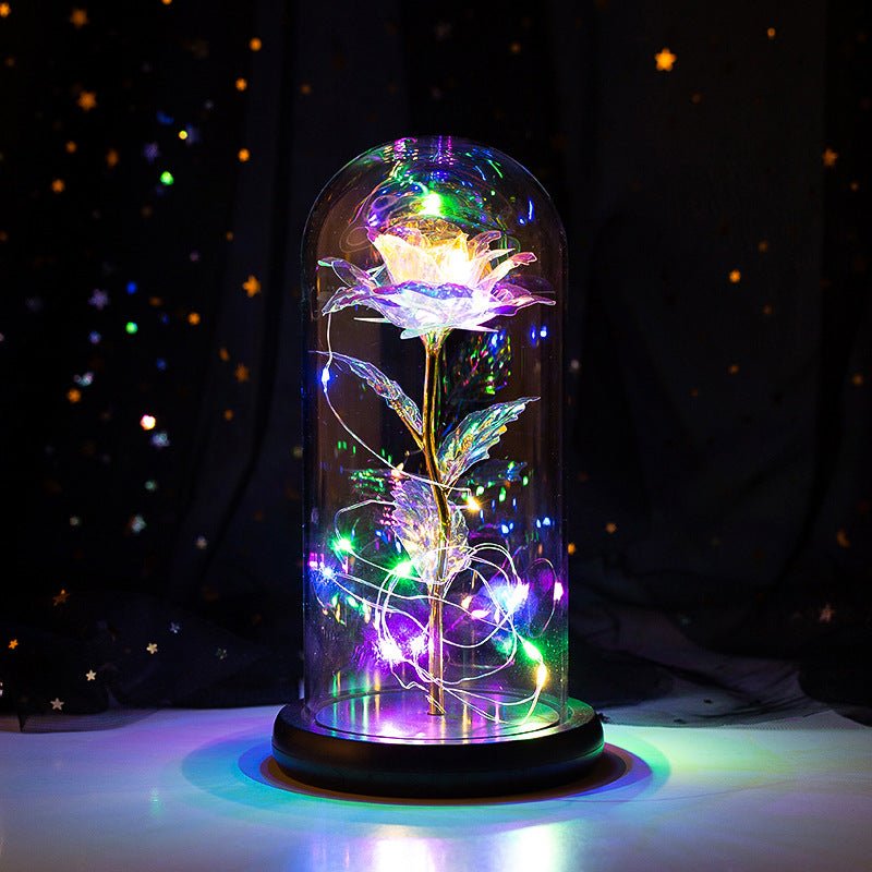 Preserved flower glass cover rose flower glass cover gift gifts - Serenity Spaces