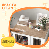 Dog Kennel Furniture Side End Table Indoor with Lockable Door - Serenity Spaces