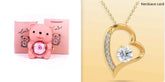 Rotating Bear Gift Box Rose Jewelry Box - Serenity Spaces