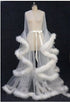 lingerie Women Fur Robe Hot See Through Mature Women Sexy Nightgowns Long Bridal Robes - Serenity Spaces