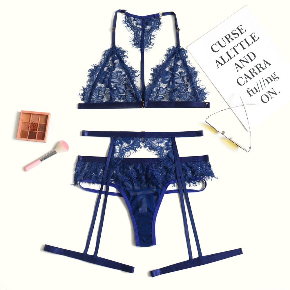 Bra Sexy Costumes Lingerie - Set Mesh Lace Transparent Women - Serenity Spaces