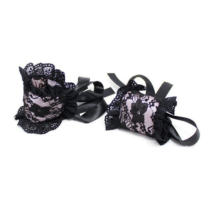 Sexy Lingerie, Lace Blindfold And Handcuffs Three - piece Set - Serenity Spaces