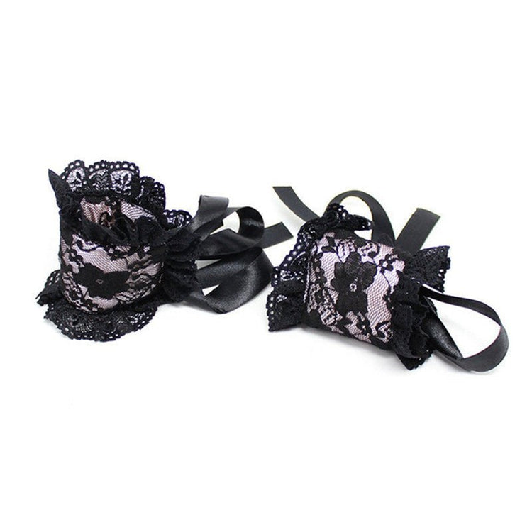 Sexy Lingerie, Lace Blindfold And Handcuffs Three - piece Set - Serenity Spaces