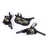 Sexy Lingerie, Lace Blindfold And Handcuffs Three - piece Set - Serenity Spaces