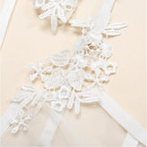 Sexy Lace Lingerie Set Bra High Waist Thong - Serenity Spaces