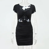 Ladies Sexy Dress Women Summer Dresses Bodycon Party Black - Serenity Spaces