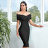 Bandage Dress Women Off Shoulder Midi Club Party Dresses - Serenity Spaces