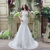 Bride Trailing Wedding Dress Sexy Lace Mermaid Wedding Dress - Serenity Spaces