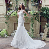 Bride Trailing Wedding Dress Sexy Lace Mermaid Wedding Dress - Serenity Spaces