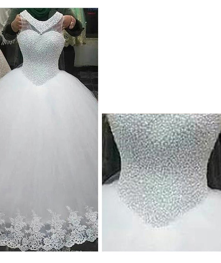 Qidi Sweet, Simple And Elegant Mid - Waist Korean Princess European Style Wedding Dress - Serenity Spaces