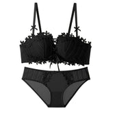 Sexy Lace Floral Lingerie Set Push Up Bra Women Comfort - Serenity Spaces