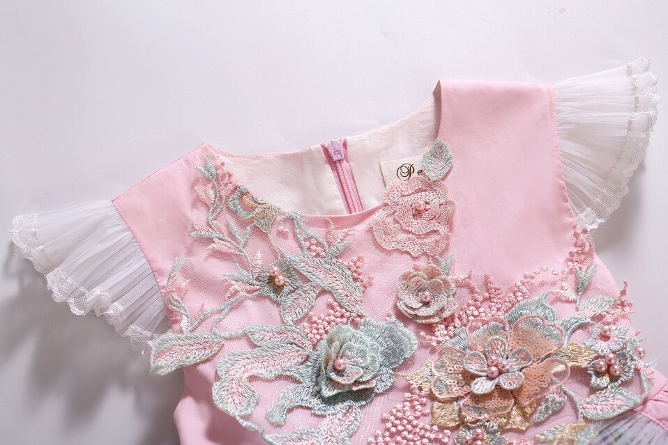 Vintage Floral Dresses Fly Sleeve - Serenity Spaces