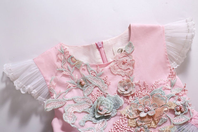 Vintage Floral Dresses Fly Sleeve - Serenity Spaces