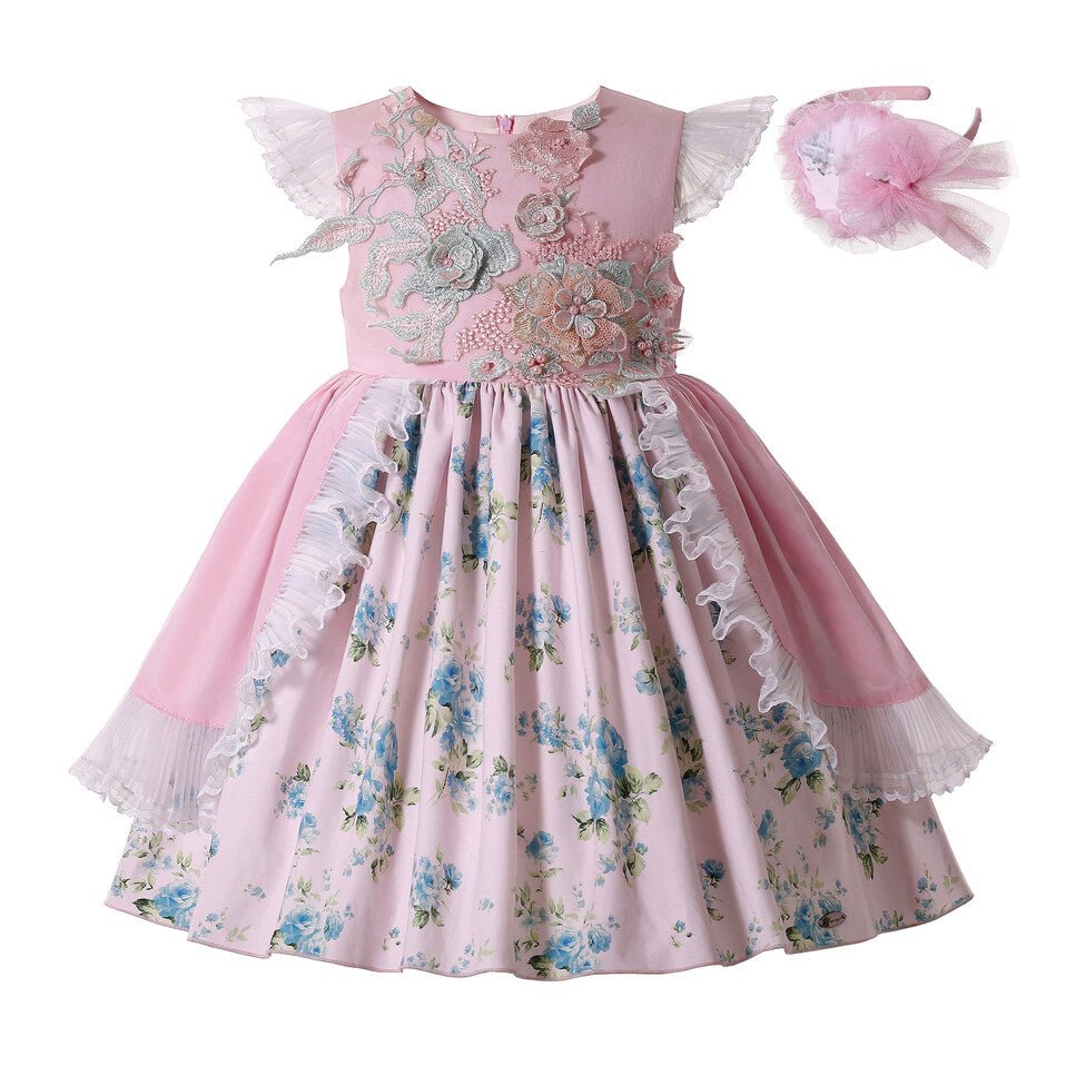 Vintage Floral Dresses Fly Sleeve - Serenity Spaces