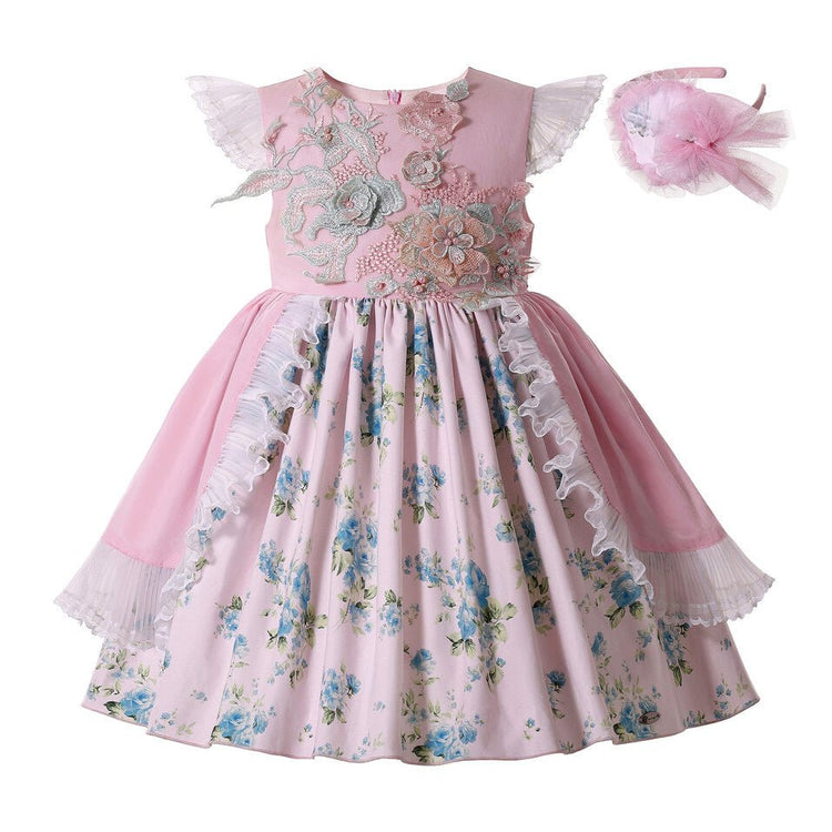 Vintage Floral Dresses Fly Sleeve - Serenity Spaces