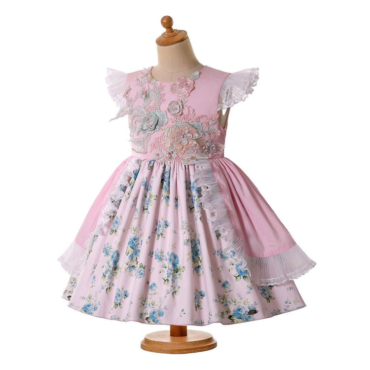 Vintage Floral Dresses Fly Sleeve - Serenity Spaces