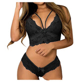 Sexy Women Plus Size Lingerie Corset Lace Floral Bralette Bra Two Piece Underwear Sexy Lingerie - Serenity Spaces