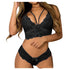 Sexy Women Plus Size Lingerie Corset Lace Floral Bralette Bra Two Piece Underwear Sexy Lingerie - Serenity Spaces