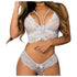 Sexy Women Plus Size Lingerie Corset Lace Floral Bralette Bra Two Piece Underwear Sexy Lingerie - Serenity Spaces