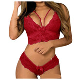 Sexy Women Plus Size Lingerie Corset Lace Floral Bralette Bra Two Piece Underwear Sexy Lingerie - Serenity Spaces