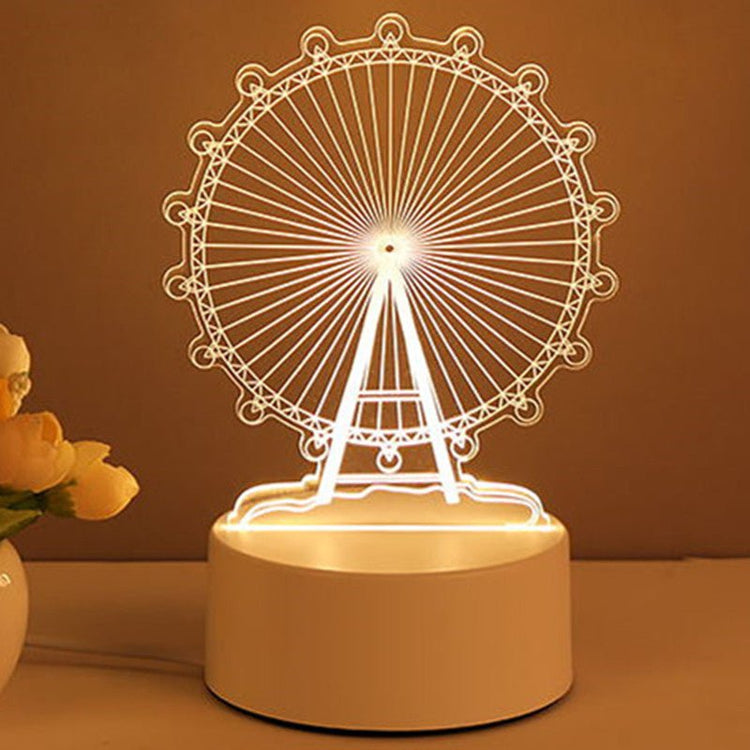 3D Lamp Acrylic USB LED Night Lights Neon Sign Lamp Xmas Home Decorations For Room Decor Valentines Day Gifts - Serenity Spaces