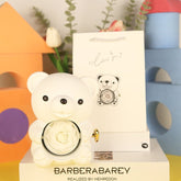 Eternal Rose Teddy Bear Gifts Box With Necklace Rotate Rose Jewelry Box Valentine Wedding Storage Gift Case For Women Girlfriend - Serenity Spaces