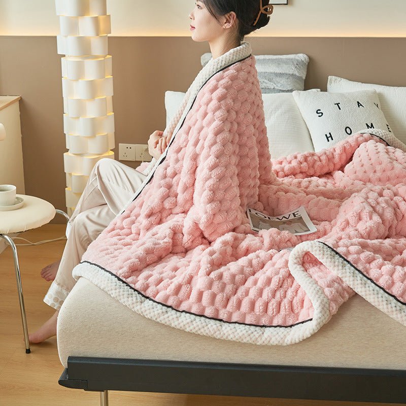 Coral Flannel Winter Thicken Thermal Cover Blanket - Serenity Spaces