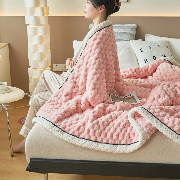 Coral Flannel Winter Thicken Thermal Cover Blanket - Serenity Spaces