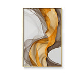 Abstract Yellow Grey Canvas Painting Home Decor - Serenity Spaces