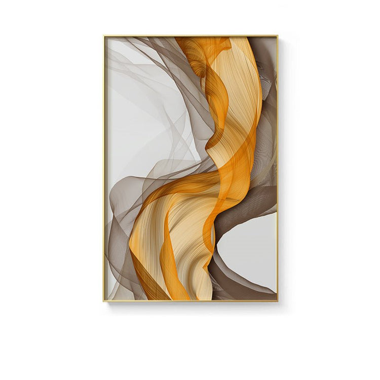 Abstract Yellow Grey Canvas Painting Home Decor - Serenity Spaces