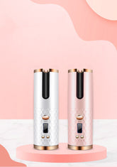 Rechargeable Automatic Hair Curler Women Portable Hair Curling Iron LCD Display Ceramic Curly Rotating Curling Wave Styer - Serenity Spaces