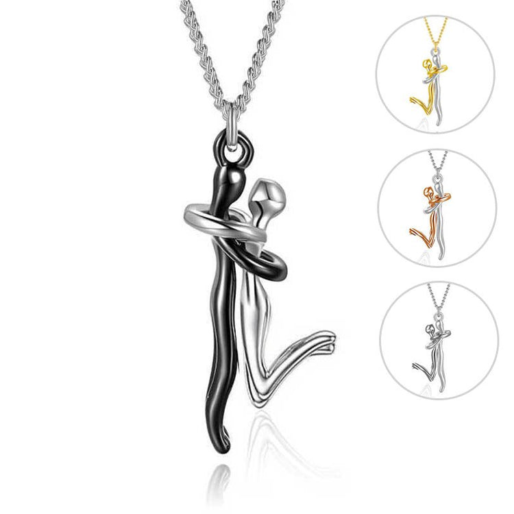 18K Love Hug Necklace Couple Anniversary Valentine&