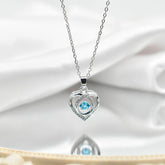 Fashion Dancing Love Necklace With Rhinestones Personality Creative Clavicle Chain Heart - shaped Necklace For Valentine&