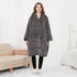 USB Heated Wearable Blanket Oversized Lazy Hoodie With Large Heating Area Back Cozy Warm Sherpa Hoodie Blanket No Battery Pack - Serenity Spaces