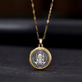 St. Benedict Necklace with Cross Charm - Serenity SpacesSt. Benedict Necklace with Cross Charm