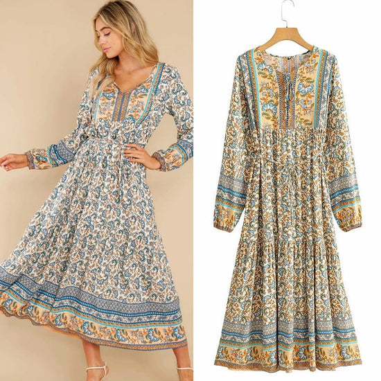 Floral lace - up dresses - Serenity Spaces