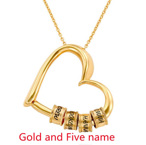 Personalized Heart Necklaces Women Jewelry Custom Name Necklaces & Pendants Mothers Day Gift - Serenity Spaces