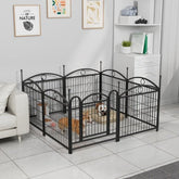 Dog Playpen Indoor 24 Inch 8 Panel Metal Dog Playpen - Serenity Spaces