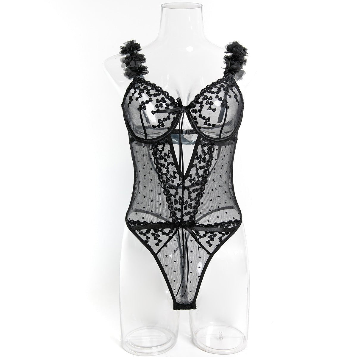 Pink Petals Love Embroidered Romantic Girls&