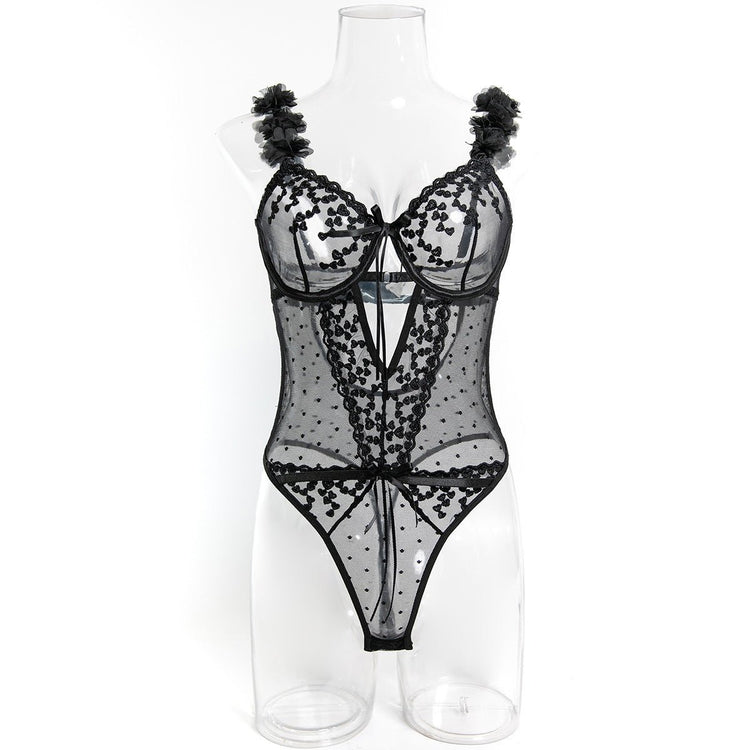 Pink Petals Love Embroidered Romantic Girls&