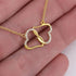 Fashion Double Heart Love Necklace With Rhinestones Inlaid Zircon Mother Valentine&