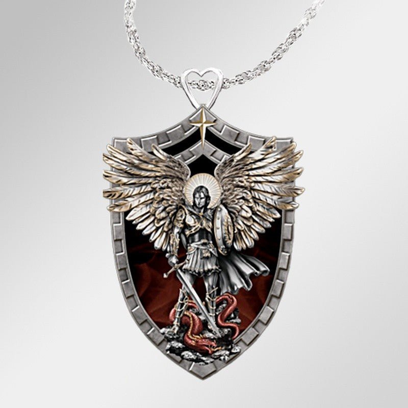 Warrior Guardian Holy Angel St. Michaels Pendant Necklace - Serenity Spaces