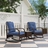Rattan Chaise Lounge Chair, Wicker Patio Furniture Set - Serenity Spaces