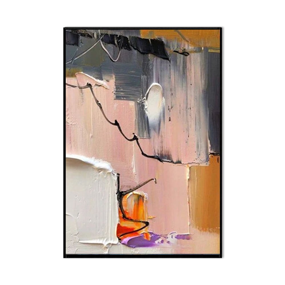 Modern Light Luxury Thick Oil Knife Oil Painting On Canvas Handmade Modern Abstract Wall Art Screen Partition Living Room Entry Home Decor Blocking Dining Painting - Serenity Spaces