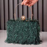 Tassel Handbags Women Dress Party Evening Bag Fashion Luxury Designer Square Bags Crossbody Shoulder Bag Ladies - Serenity Spaces