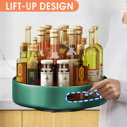 Lazy Susan Organizer Metal Steel Turntable,  Rotating Spice Racks for Pantry Cabinet Cupboard Organizer Table 10 Inch Dark Green